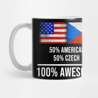 50% American 50% Czech 100% Awesome - Gift for Czech Heritage From Czech Republic Mug